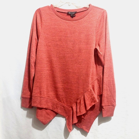 Diane Gilman Sweaters - DG2 Diane Gilman Womens‎ XS Stretch Pullover Sweater Asymmetric Ribbed Hems NEW